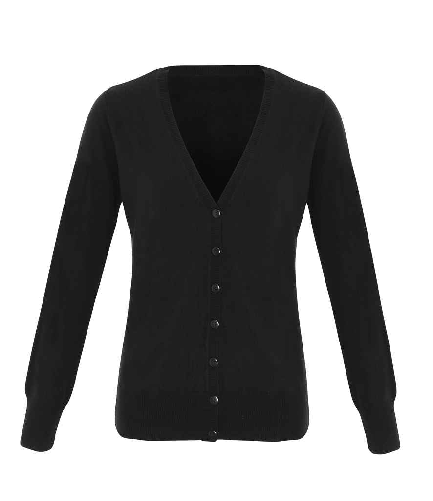 Premier Ladies Essential Acrylic V Neck Cardigan - 24 Workwear - Cardigan