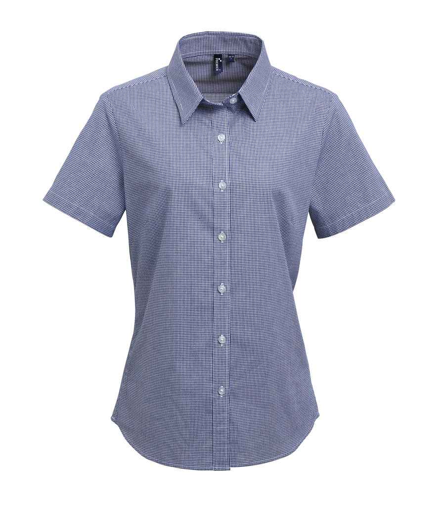 Premier Ladies Gingham Short Sleeve Shirt - 24 Workwear - Shirt
