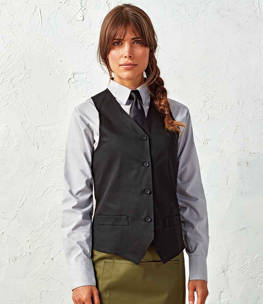 Premier Ladies Hospitality Waistcoat - 24 Workwear - Waistcoat