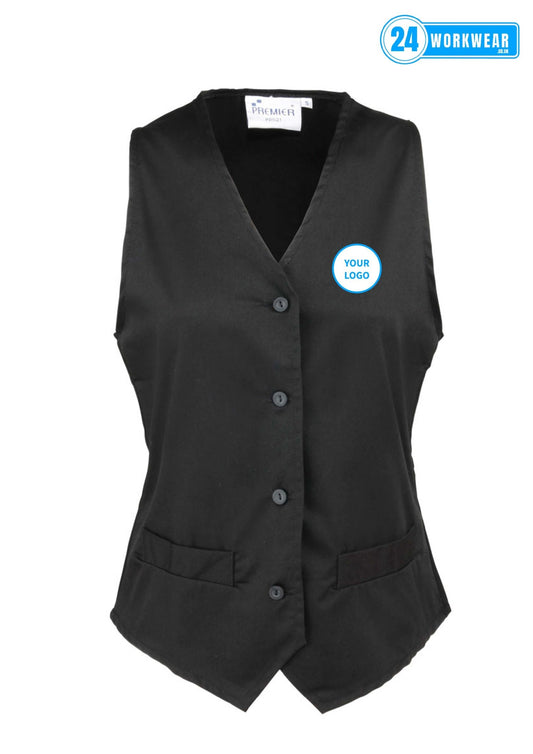 Premier Ladies Hospitality Waistcoat - 24 Workwear - Waistcoat