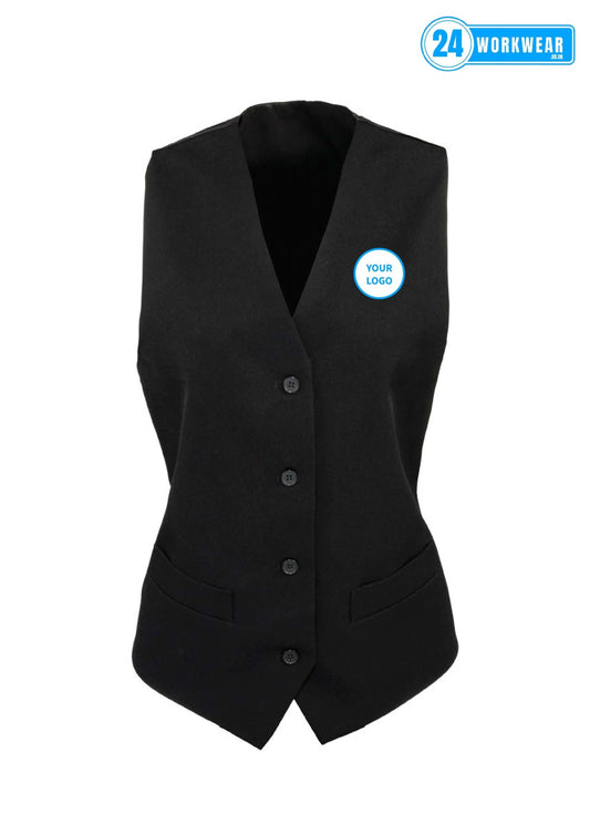 Premier Ladies Lined Waistcoat - 24 Workwear - Waistcoat