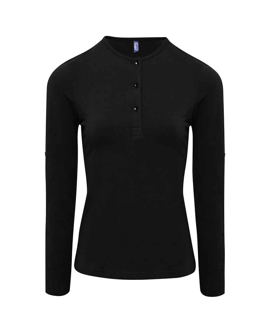 Premier Ladies Long John Roll Sleeve T-Shirt - 24 Workwear - T-Shirt