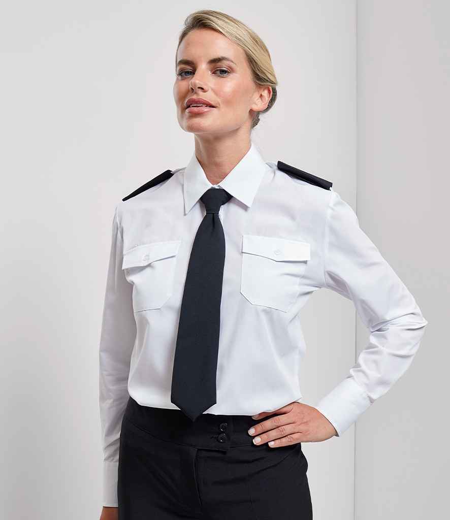 Premier Ladies Long Sleeve Pilot Shirt - 24 Workwear - Shirt