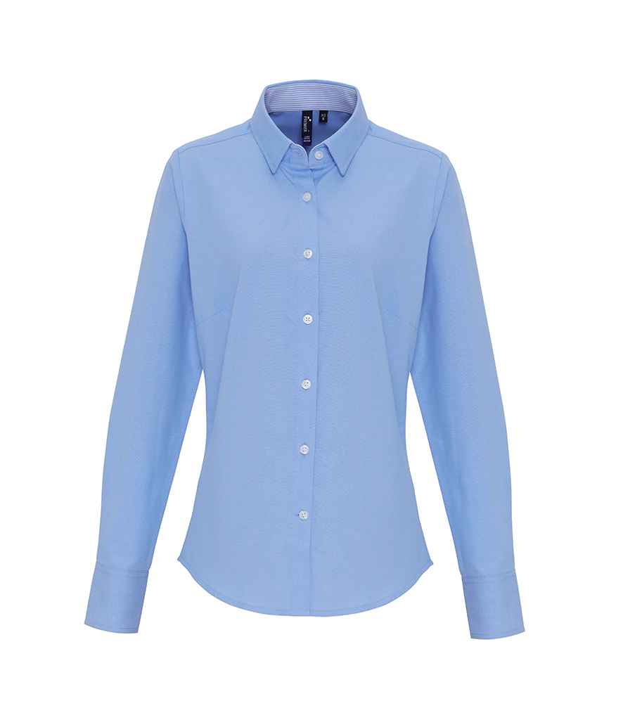 Premier Ladies Long Sleeve Striped Oxford Shirt - 24 Workwear - Shirt
