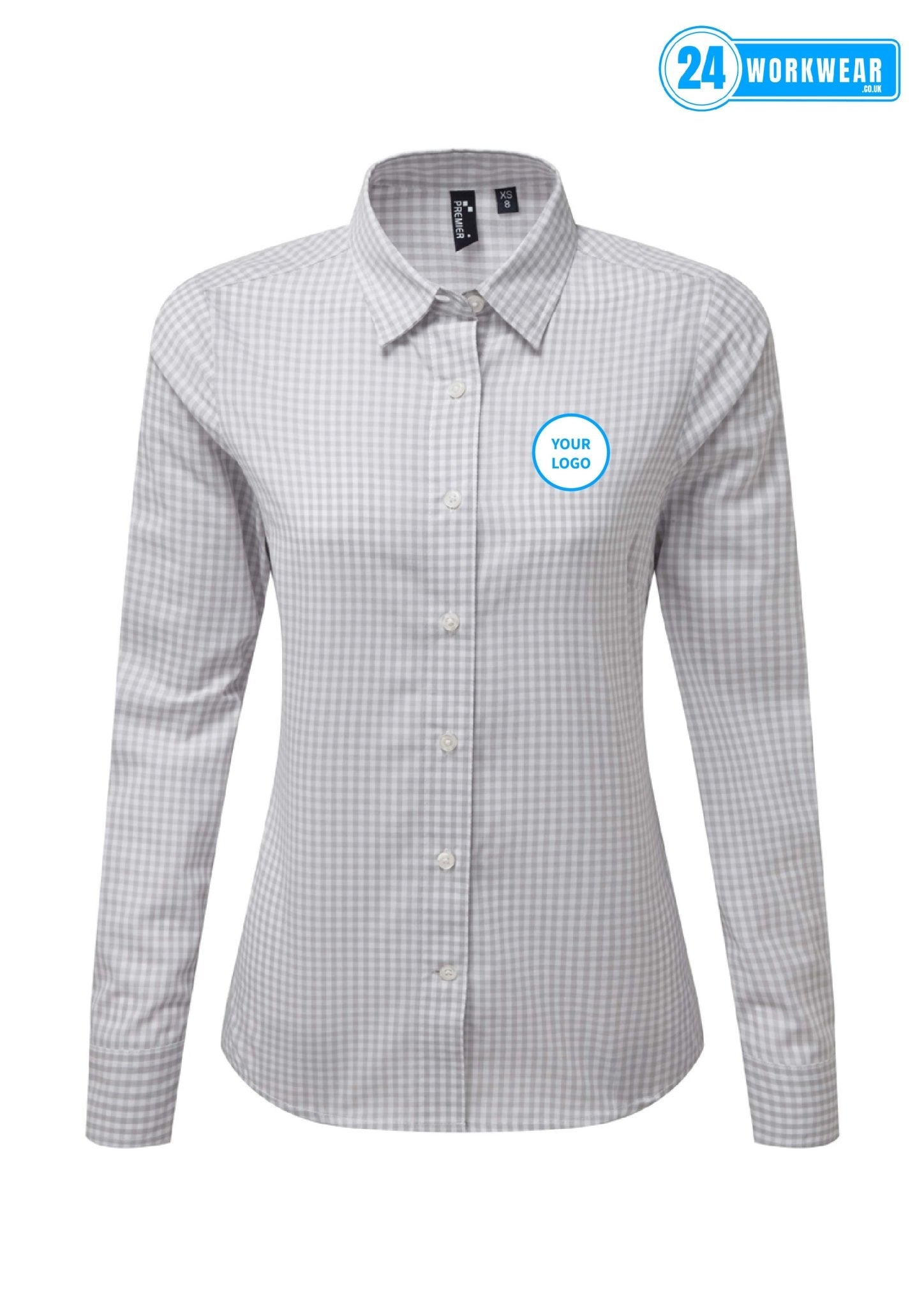Premier Ladies Maxton Check Long Sleeve Shirt - 24 Workwear - Shirt