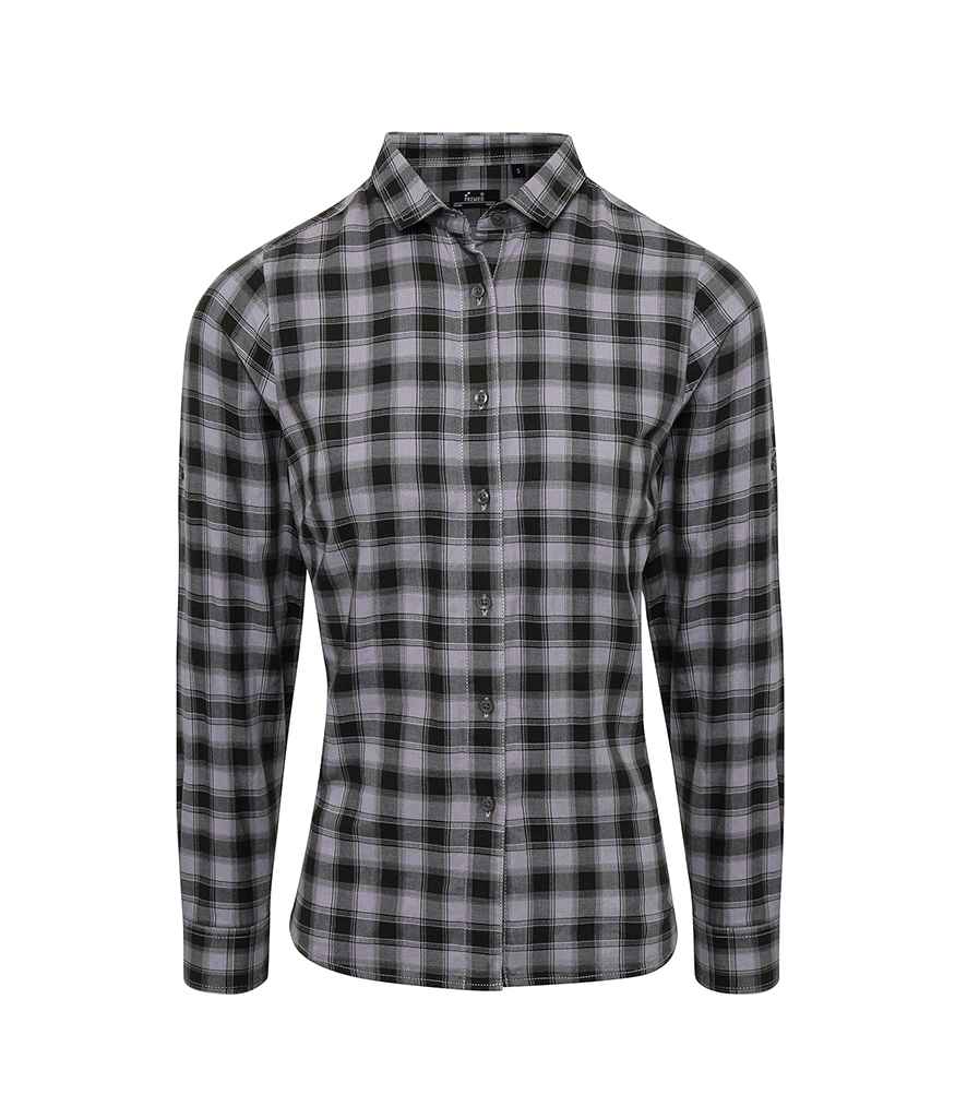 Premier Ladies Mulligan Check Long Sleeve Shirt - 24 Workwear - Shirt