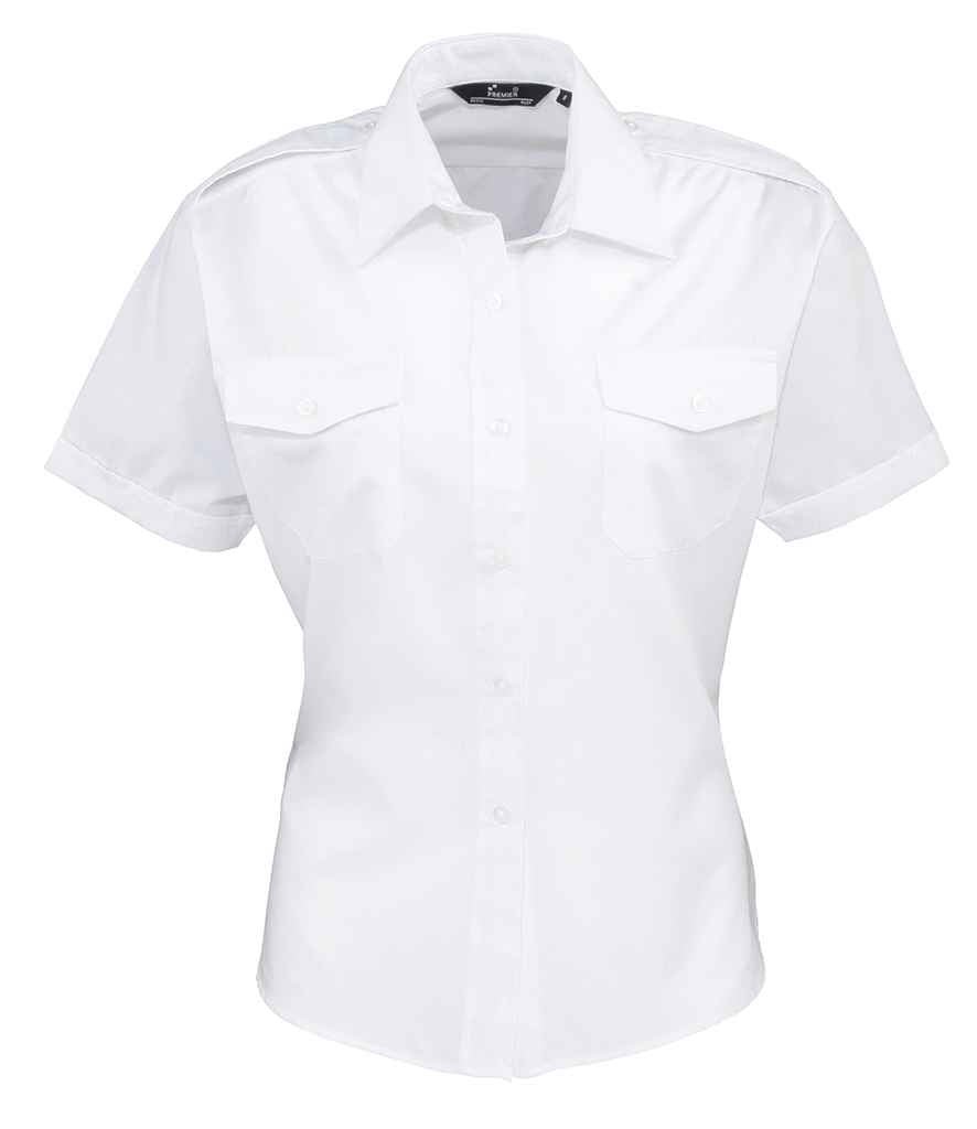 Premier Ladies Short Sleeve Pilot Shirt - 24 Workwear - Shirt