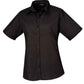 Premier Ladies Short Sleeve Poplin Blouse - 24 Workwear - Blouse