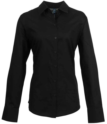 Premier Ladies Signature Long Sleeve Oxford Shirt - 24 Workwear - Shirt
