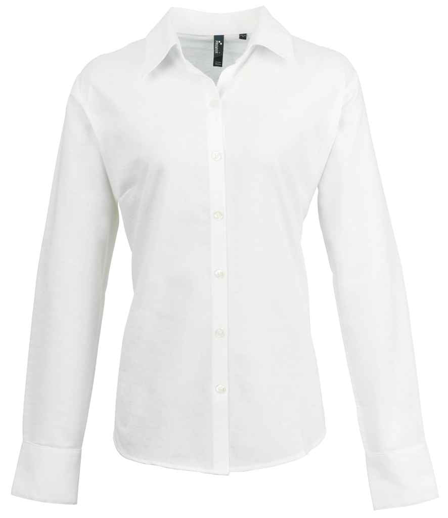 Premier Ladies Signature Long Sleeve Oxford Shirt - 24 Workwear - Shirt