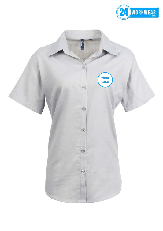 Premier Ladies Signature Short Sleeve Oxford Shirt - 24 Workwear - Shirt