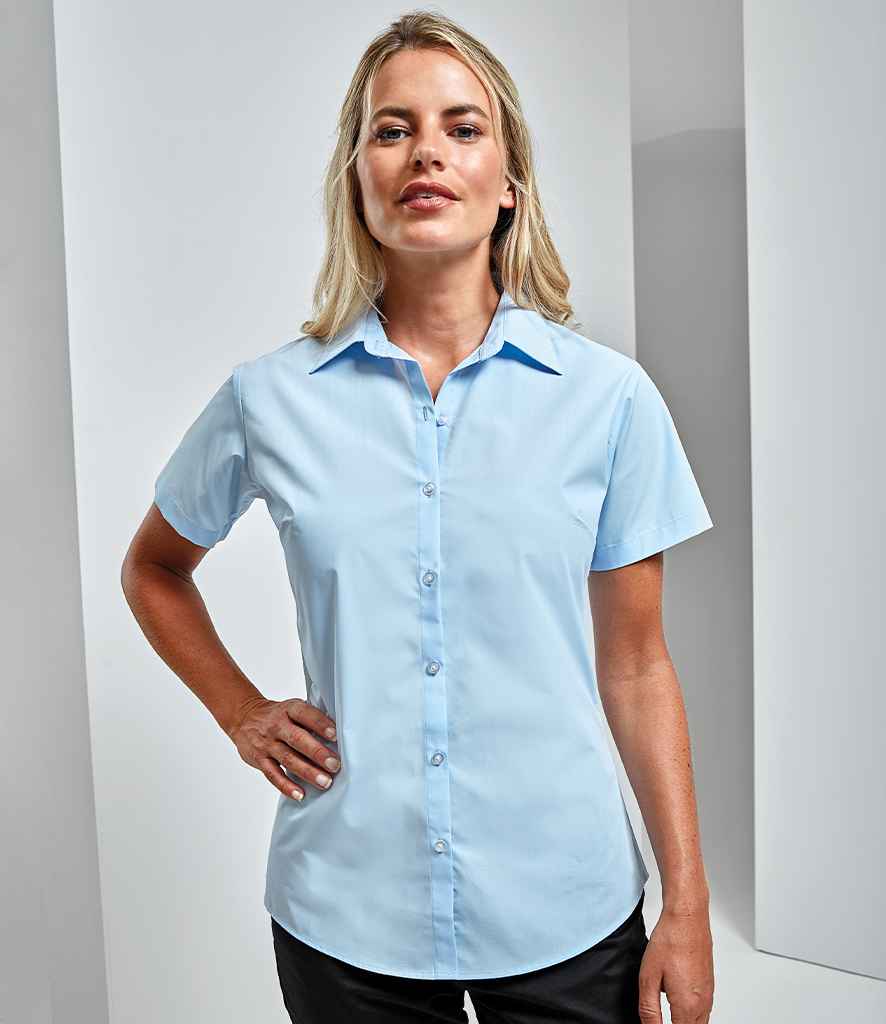 Premier Ladies Supreme Short Sleeve Poplin Shirt - 24 Workwear - Shirt