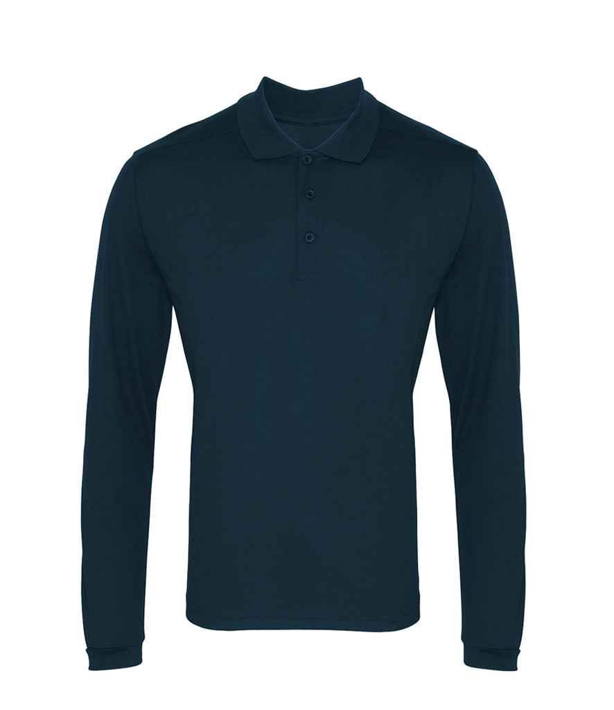 Premier Long Sleeve Coolchecker® Piqué Polo Shirt - 24 Workwear - Polo