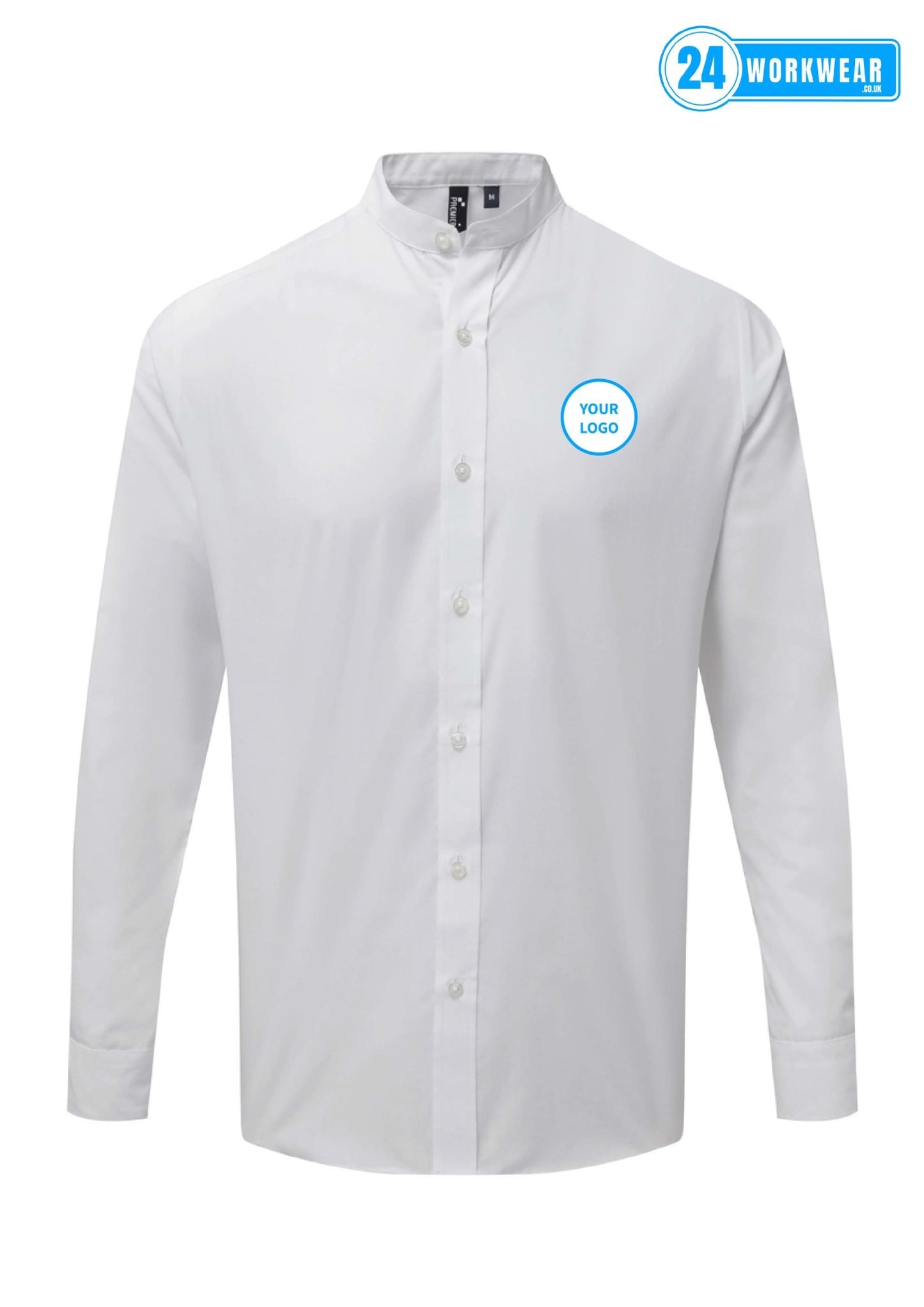 Premier Long Sleeve Grandad Shirt - 24 Workwear - Shirt