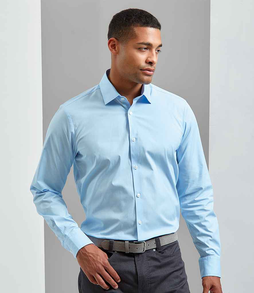 Premier Long Sleeve Stretch Fit Poplin Shirt - 24 Workwear - Shirt