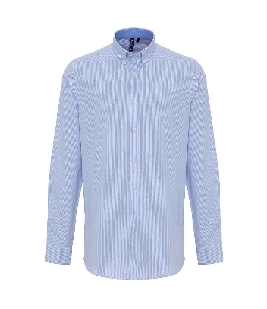 Premier Long Sleeve Striped Oxford Shirt - 24 Workwear - Shirt