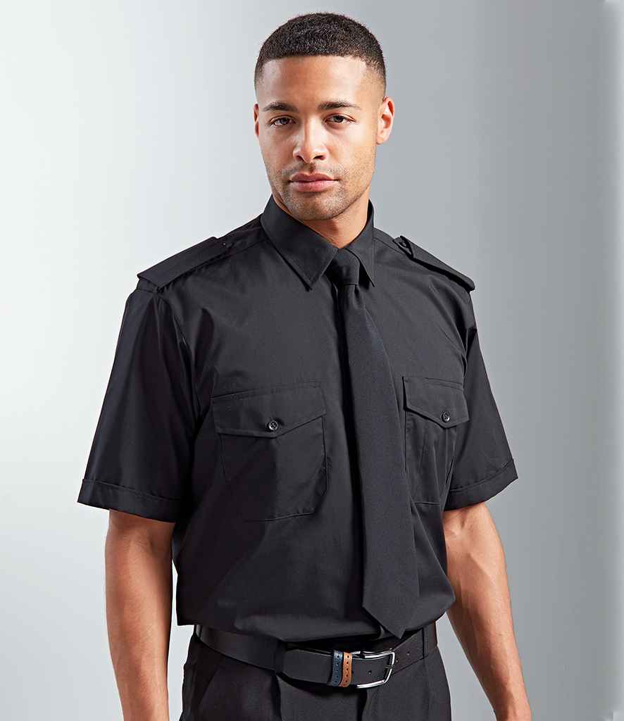 Premier Short Sleeve Pilot Shirt - 24 Workwear - Shirt