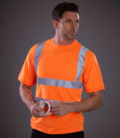 Yoko Hi-Vis Short Sleeve T-Shirt - 24 Workwear - T-Shirt